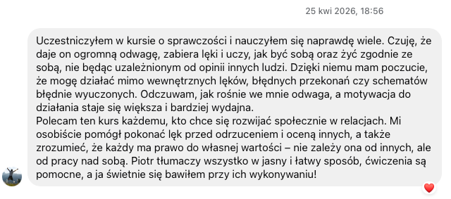 Rekomendacja od Michała, 40 lat